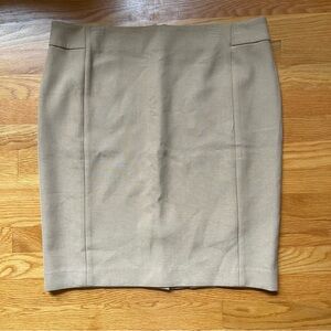 LOFT Light Brown Scuba Pencil Skirt